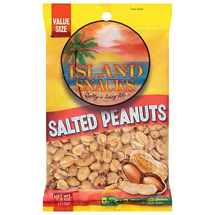 Island Snacks Peanuts Salted Value Size - 7.5 Oz - Image 3