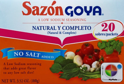 Goya Sazon Low Sodium Sweetener - 3.52 Oz - Image 2