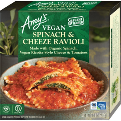 Amy's Vegan Spinach Ravioli Bowl - 9 Oz