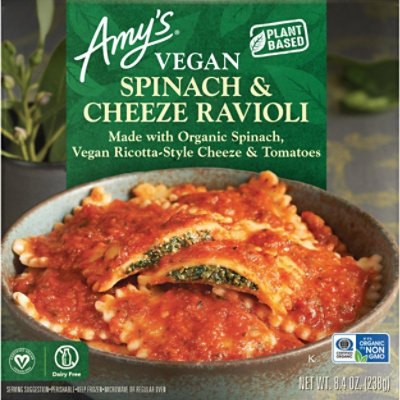 Amy's Vegan Spinach Ravioli Bowl - 9 Oz - Image 1