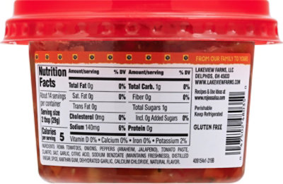 Rojo Salsa Pico De Gallo - 14 Oz - Image 6