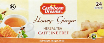 Caribbean Dreams Caffeine Free Honey Ginger Herbal Tea 24 Count - 1.34 Oz - Image 2