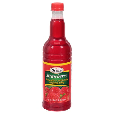 Grace Flavored Syrup Strawberry - 25.5 Fl. Oz. - Image 1