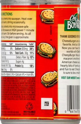 Chef Boyardee Cheesy Burger Macaroni - 15 Oz - Image 6