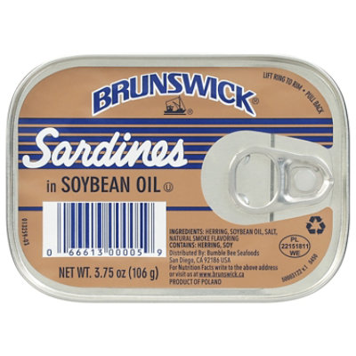 Brunswick Sardines In Soybean Oil - 3.75 Oz - Image 2