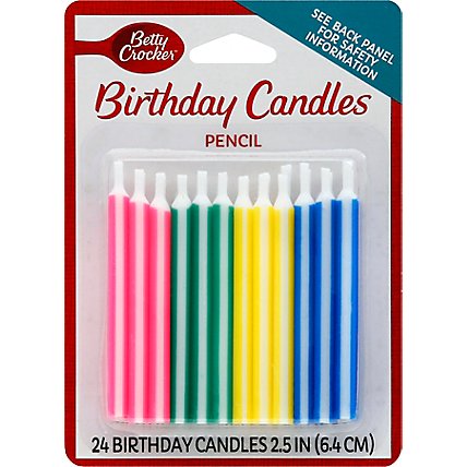 Betty Crocker Candles Birthday Pencil 2.5 Inch - 24 Count - Image 2