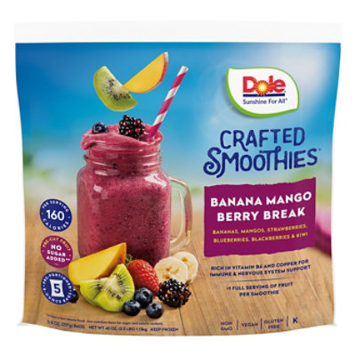 Dole Protein Smoothie, Blueberries, Bananas, Dragon Fruit