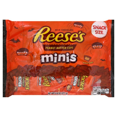 REESES Peanut Butter Cups Milk Chocolate Minis Snack Size - 9.8 Oz