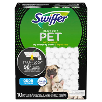 Swiffer Mopping Cloths Dry Pet Heavy Duty With Febereze Odor Defense - 10 Count - Image 2