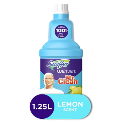 Swiffer WetJet With The Power Of Mr. Clean Lemon Floor Cleaner - 42.2 Fl. Oz.