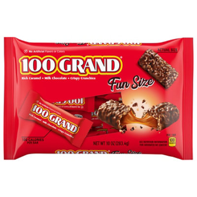 100 Grand Milk Chocolate Chewy Caramel & Crispy Crunchies Fun Size - 10 Oz - Image 3