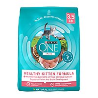 Purina ONE Healthy Kitten Chicken And Accents Of Real Vegetables Dry Cat Food - 3.5 Lb - Image 1