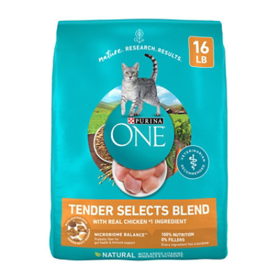 Purina ONE Tender Selects Chicken Dry Cat Food - 16 Lbs - Image 1