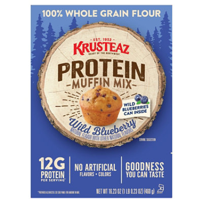 KRUSTEAZ Protein Muffin Mix Wild Blueberry - 16.23 Oz