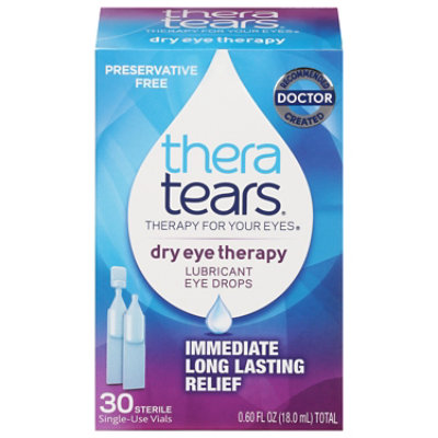 Thera Tears Eye Drops Dry Eye Therapy Lubricant 30 Count - 0.60 Fl. Oz. - Image 3