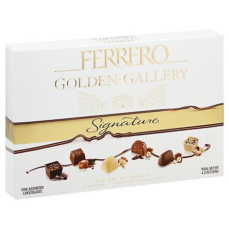 Ferrero Chocolates Fine Assorted Golden Gallery Signature - 4.2 Oz