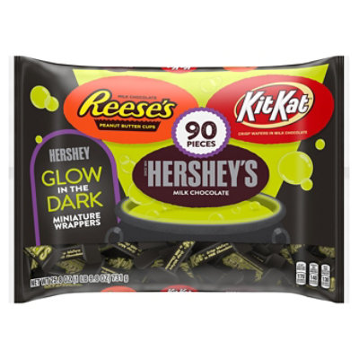 HERSHEYS Candy Miniatures Assorted Glow In The Dark 90 Count - 25.8 Oz