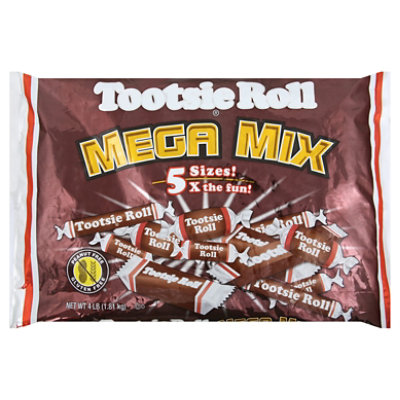 Tootsie Roll Mega Mix 4 LB Bag (5 Sizes)