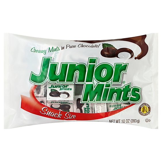 Junior Mints Mints Creamy In Pure Chocolate Snack Size - 10 Oz
