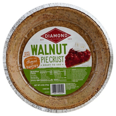 Diamond Pie Crust Walnut 9 Inch - 6 Oz