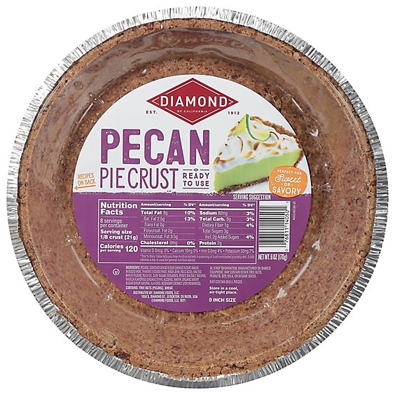 Diamond Pie Crust Pecan 9 Inch - 6 Oz