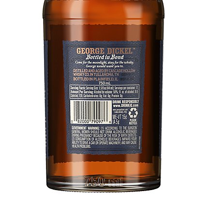 Dickel Whiskey Bottled & Bond - 750 Ml - Image 4