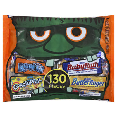 Nestle Candy Assorted Gobstopper Butterfinger Runts Baby Ruth 130 Count - 46.4 Oz