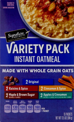 Signature SELECT Oatmeal Instant Variety Pack 10 Count - 13.5 Oz - Image 2