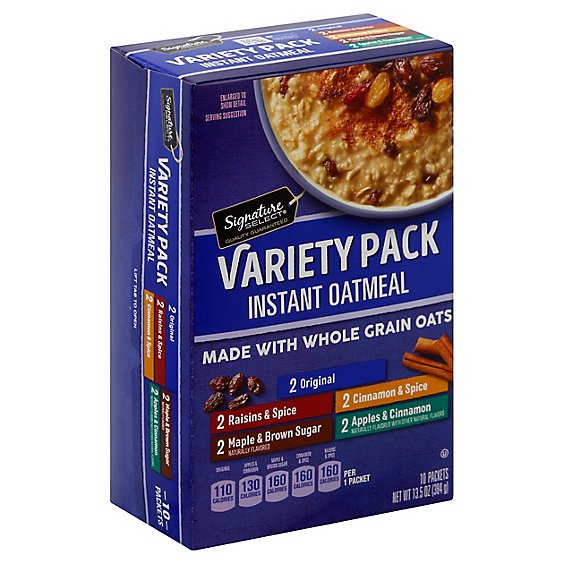 Signature SELECT Oatmeal Instant Variety Pack 10 Count - 13.5 Oz