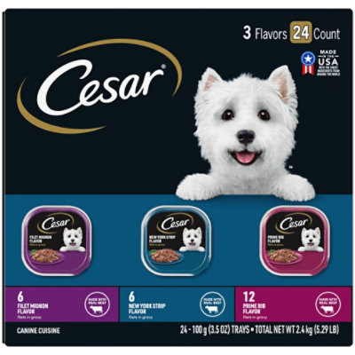  Cesar Canine Cuisine Filets In Sauce 3 Flavors - 24-3.5 Oz 