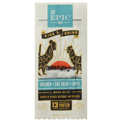 EPIC Bar Rise & Grind Chicken + Egg Yolks + Apple - 1.5 Oz - Image 1