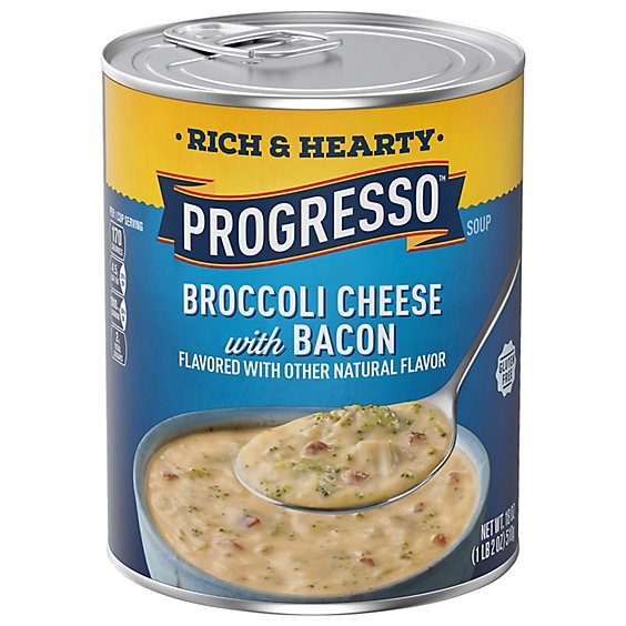 Progresso Rich & Heaty Soup Broccoli Cheese With Bacon - 18 Oz
