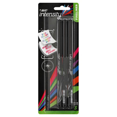 Bic Intensity Fineliner Fine 0.4 mm Black - 3 Count - Image 3