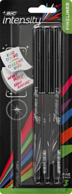 Bic Intensity Fineliner Fine 0.4 mm Black - 3 Count - Image 2