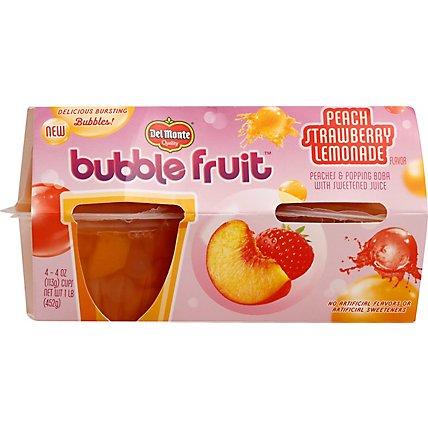 Del Monte Bubble Fruit Peach Strawberry Lemonade - 4-4 Oz - Image 2