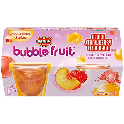 Del Monte Bubble Fruit Peach Strawberry Lemonade - 4-4 Oz - Image 1
