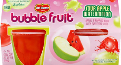 Del Monte Bubble Fruit Sour Apple Watermelon - 4-4 Oz - Image 2