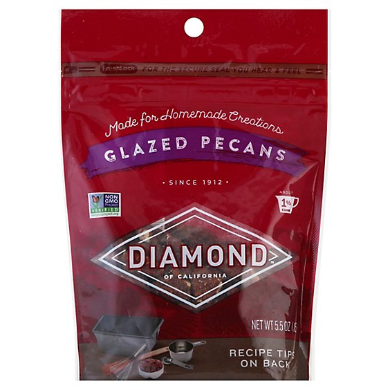 Diamond Pecans Glazed - 5.5 Oz
