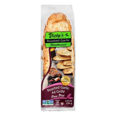 Vickys Artisan Bakery Flatbread Roasted Garlic - 4.8 Oz - Image 1