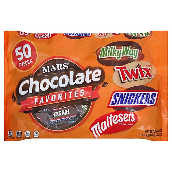 Mars Candy Assorted 50 Count - 25.4 Oz