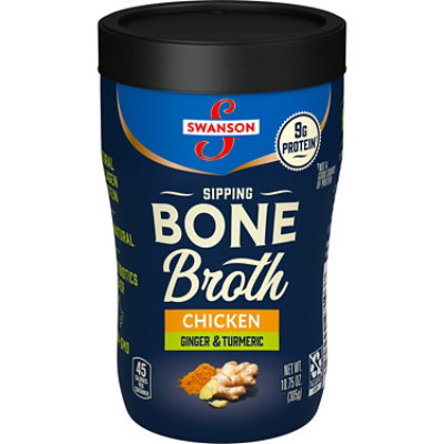 Swanson Bone Broth Sipping Chicken With Turmeric & Ginger - 10.5 Oz