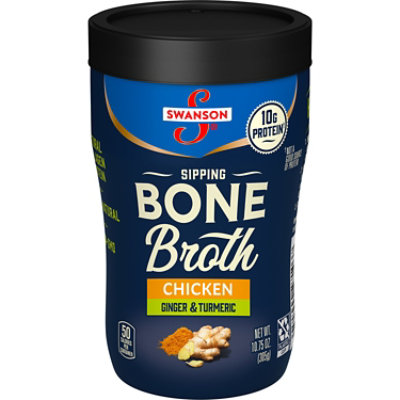 Swanson Bone Broth Sipping Chicken With Turmeric & Ginger - 10.5 Oz