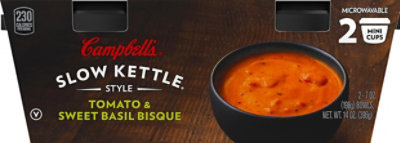 Campbells Slow Kettle Style Soup Tomato Sweet Basil Bisque 2 7 Oz albertsons