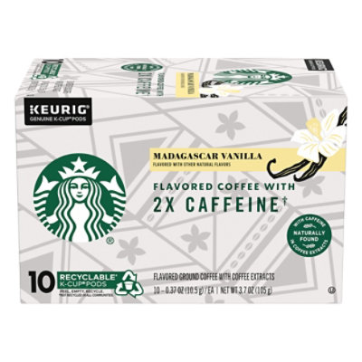 Starbucks K-Cup Coffee Pods—Vanilla Flavored Coffee—Naturally Flavored—100%  Arabica—1 Box (10 Pods), K-Cups & Pods