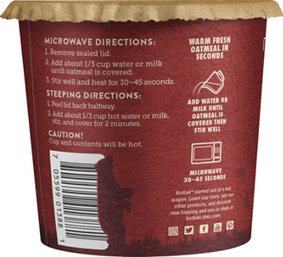 Kodiak Oatmeal Cinmn Cup - 2.12 Oz - Image 5
