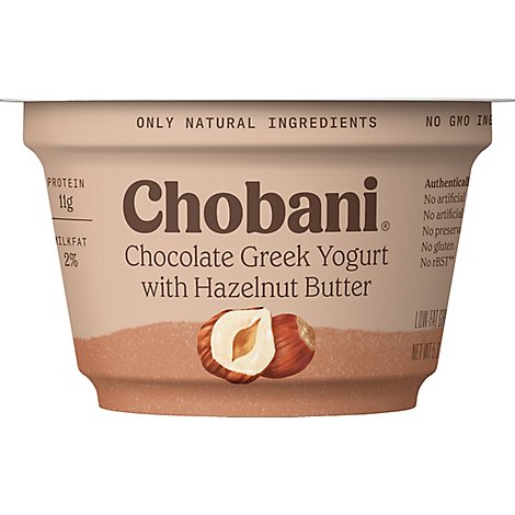 Chobani Yogurt Greek Chocolate With Hazelnut Butter - 5.3 Oz