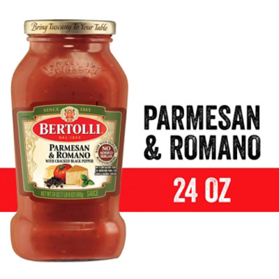 Bertolli Sauce Parmesan And Romano With Cracked Black Pepper - 24 Oz