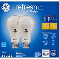 GE Light Bulb Refresh LED HD Light Daylight Dimmable 100 Watts A21 - 2 Count - Image 2