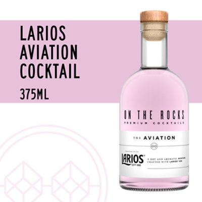 On The Rocks Larios Aviation Ready To Drink Cocktail - 375 Ml - Image 1