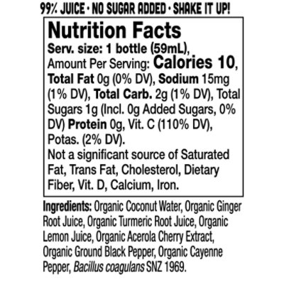 Vive Organic Immunity Boost Shot Cayenne Ginger and Turmeric Wellness Shot - 2 Fl. Oz. - Image 4
